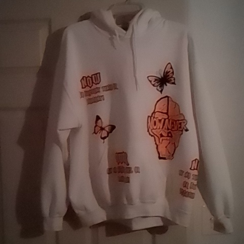 Warm Hoodie with Graphics size Large